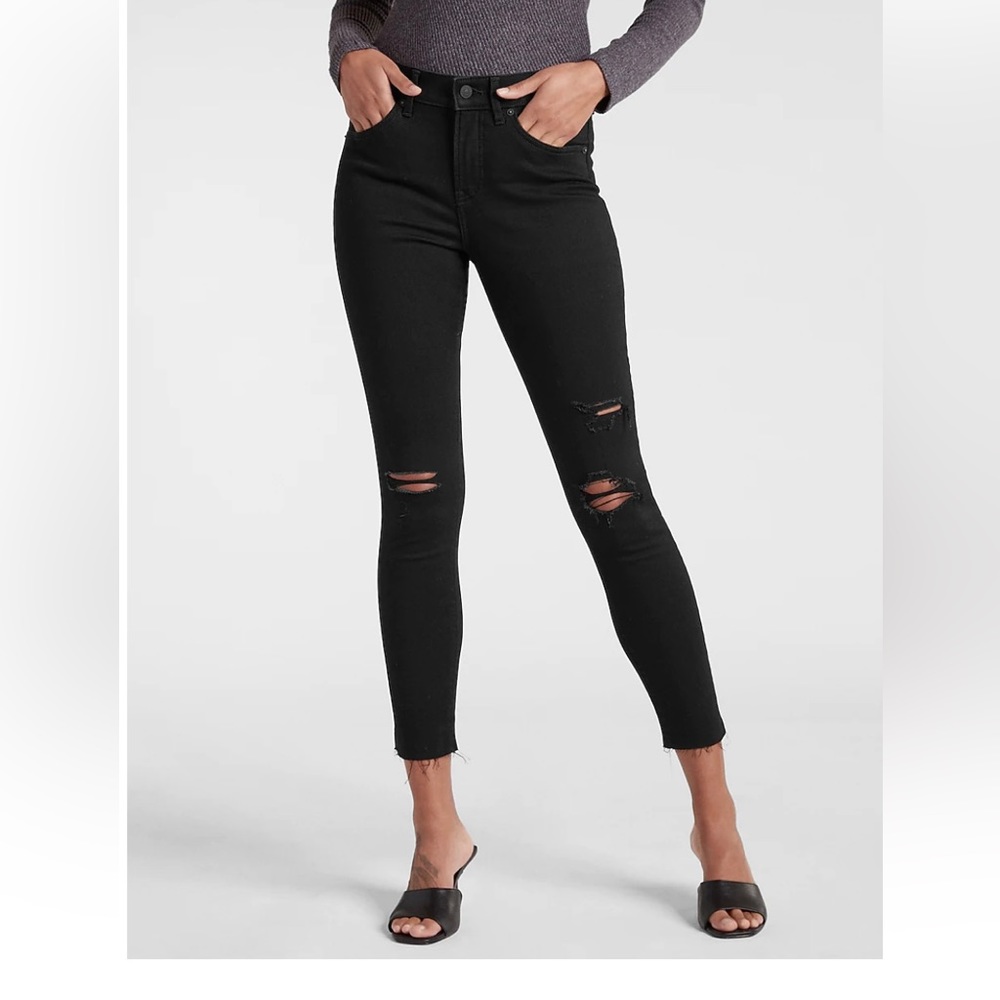 EXPRESS distressed skinny jeans, 2